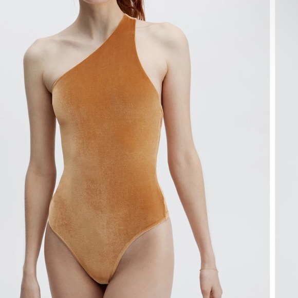 Gold Velour Bodysuit + Bralette - Picture 9 of 9